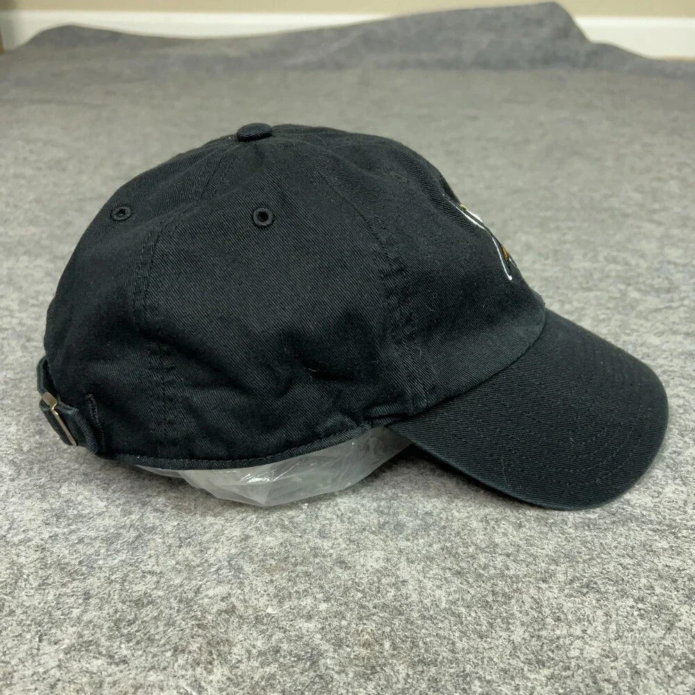 Minnesota Vikings Hat Cap Strap Back Black NFL Football Mens One Size‎ 47 OSFA